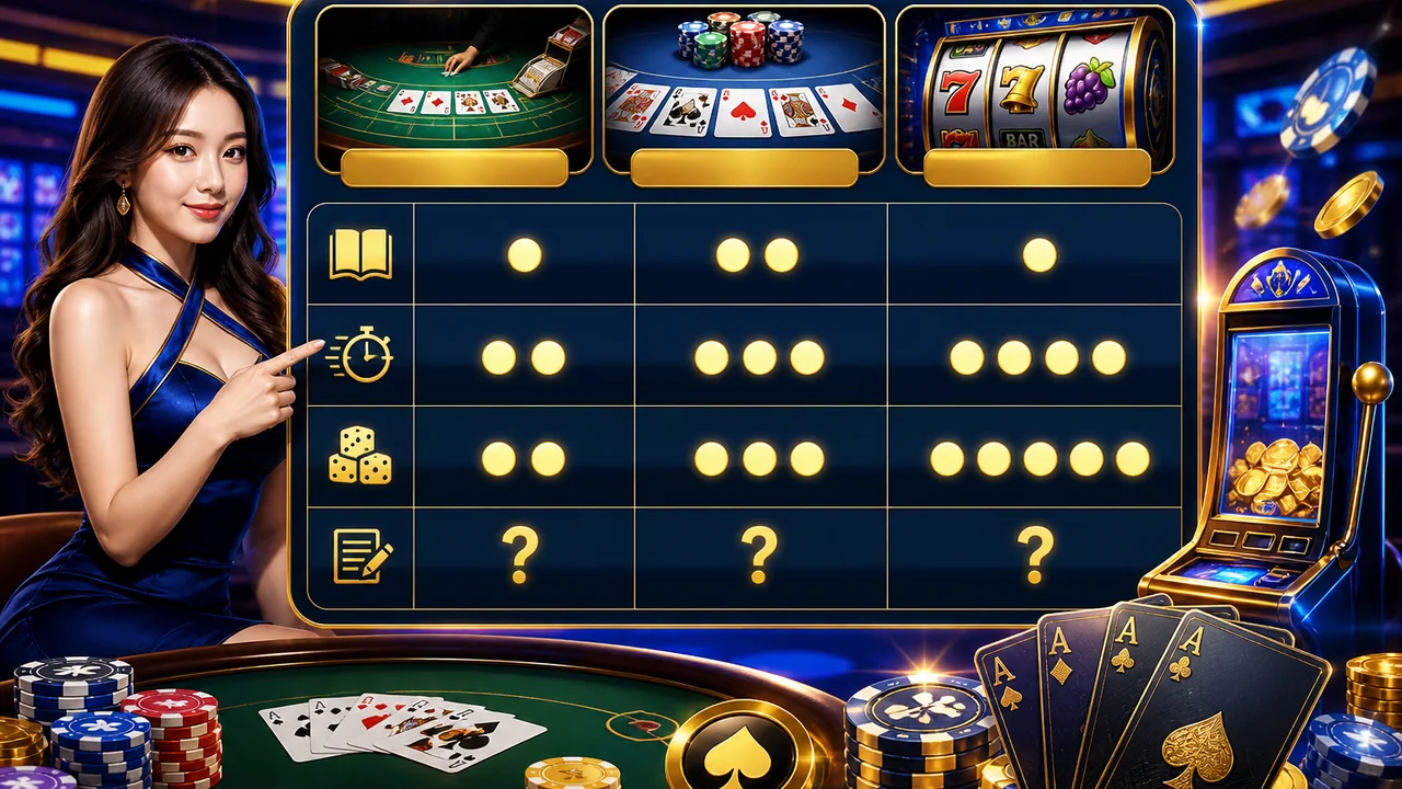 Chọn ván nhanh hay đọc kỹ thông tin: baccarat hay game bài ae888 cần theo dõi gì nhiều hơn?