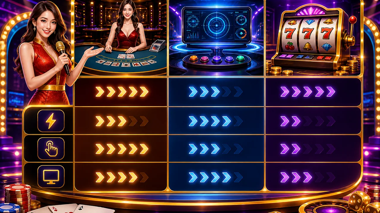 Chọn nhịp chơi phù hợp: ae888 nên chọn bàn trực tiếp hay trò chơi mô phỏng?